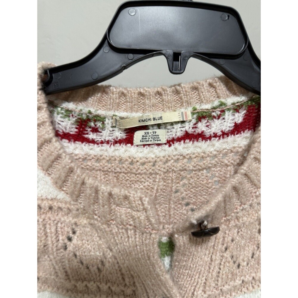 NWT Urban Outfitter Kimchi Blue Cherry Print Knit Cardigan, Size XS - Picture 6 of 9